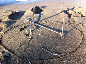Ellissografo ad antiparallelogramma, particolare delle guide e degli snodi